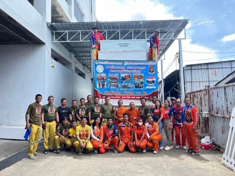 มูลนิธิร่วมกตัญญู  สนับสนุนโลงศพให้กับวัด และกู้ภัยในพื้นที่จ.บุรีรัมย์